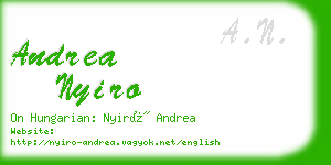 andrea nyiro business card